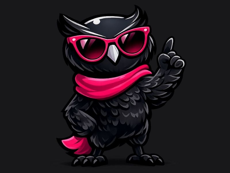 Owl making a point about something important.