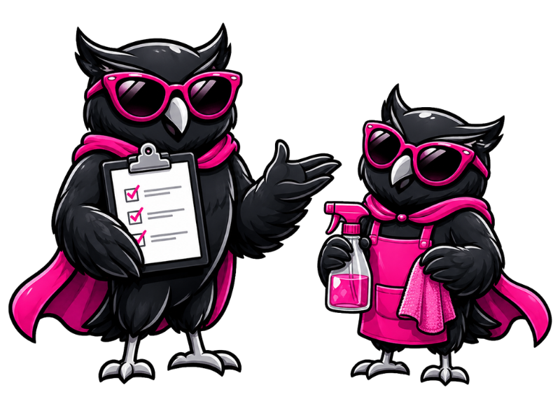 Owl trainer with trainee